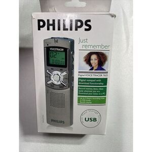 Philips Voice Tracer 7655 Digital Voice Recorder‎ 64 MB Memory RECORD 33 Hrs